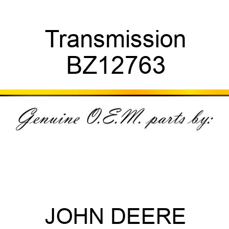 Transmission BZ12763