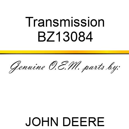 Transmission BZ13084