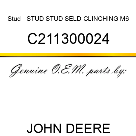 Stud - STUD, STUD, SELD-CLINCHING M6 C211300024