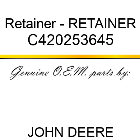 Retainer - RETAINER C420253645