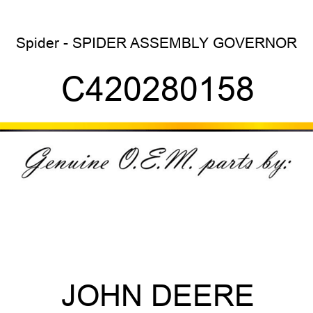 Spider - SPIDER, ASSEMBLY GOVERNOR C420280158