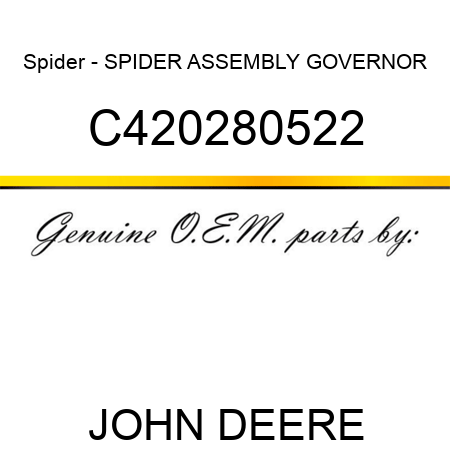 Spider - SPIDER, ASSEMBLY GOVERNOR C420280522