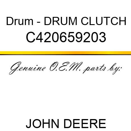 Drum - DRUM, CLUTCH C420659203