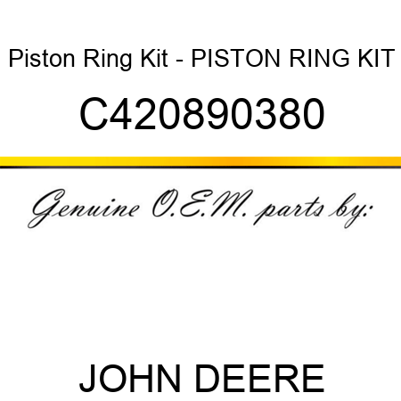 Piston Ring Kit - PISTON RING KIT C420890380