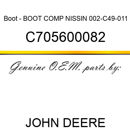 Boot - BOOT, COMP, NISSIN 002-C49-011 C705600082