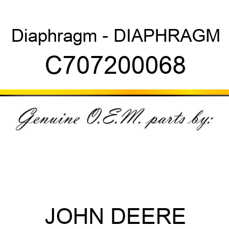 Diaphragm - DIAPHRAGM C707200068