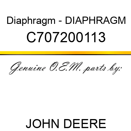 Diaphragm - DIAPHRAGM C707200113