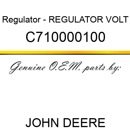 Regulator - REGULATOR, VOLT C710000100
