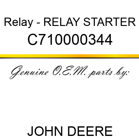 Relay - RELAY, STARTER C710000344