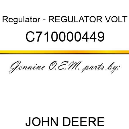 Regulator - REGULATOR, VOLT C710000449