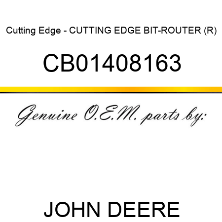 Cutting Edge - CUTTING EDGE, BIT-ROUTER (R) CB01408163