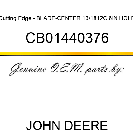 Cutting Edge - BLADE-CENTER 13/1812C 6IN HOLE CB01440376