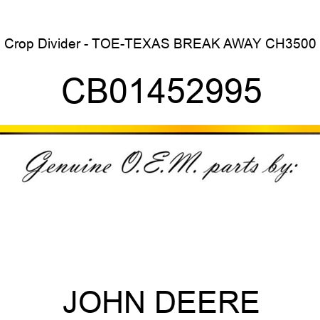 Crop Divider - TOE-TEXAS BREAK AWAY CH3500 CB01452995