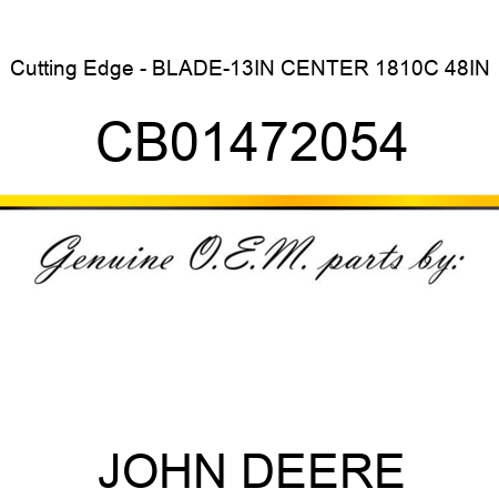 Cutting Edge - BLADE-13IN CENTER 1810C 48IN CB01472054