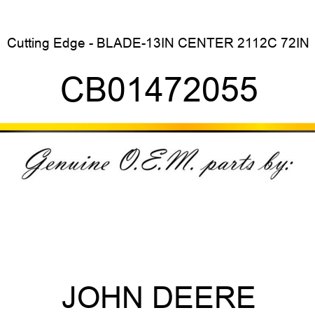 Cutting Edge - BLADE-13IN CENTER 2112C 72IN CB01472055