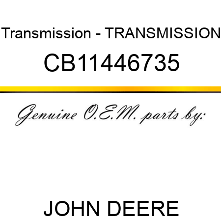Transmission - TRANSMISSION CB11446735