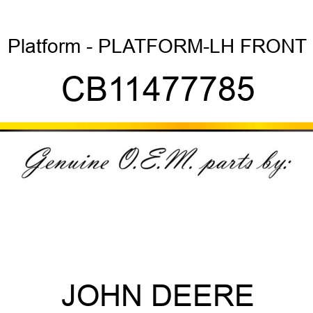 Platform - PLATFORM-LH FRONT CB11477785