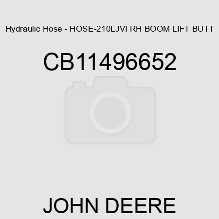 Hydraulic Hose - HOSE-210LJVI RH BOOM LIFT BUTT CB11496652
