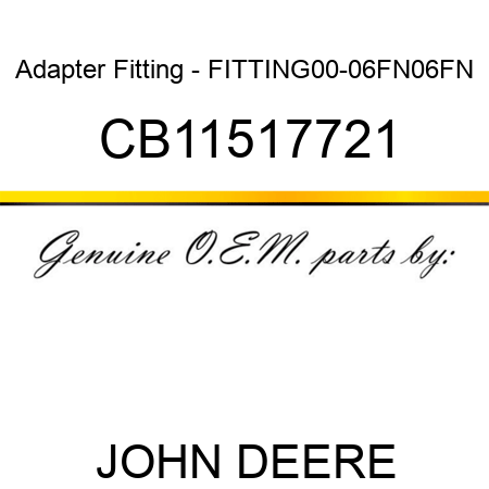 Adapter Fitting - FITTING00-06FN06FN CB11517721
