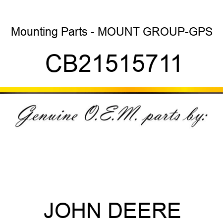 Mounting Parts - MOUNT GROUP-GPS CB21515711