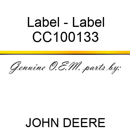Label - Label CC100133