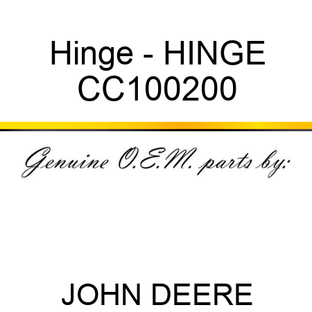 Hinge - HINGE CC100200