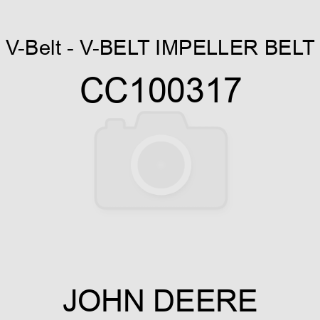 V-Belt - V-BELT, IMPELLER BELT CC100317