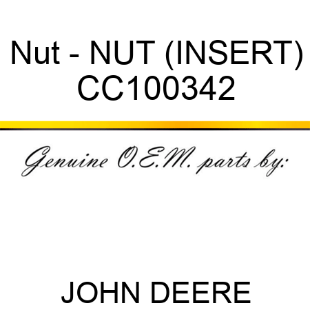 Nut - NUT (INSERT) CC100342