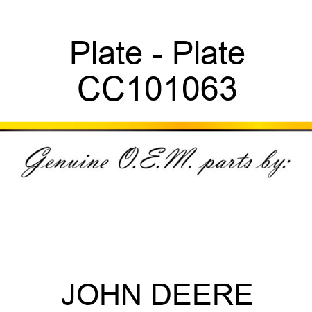 Plate - Plate CC101063