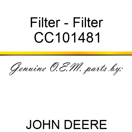 Filter - Filter CC101481