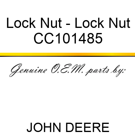 Lock Nut - Lock Nut CC101485