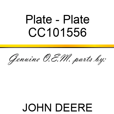 Plate - Plate CC101556