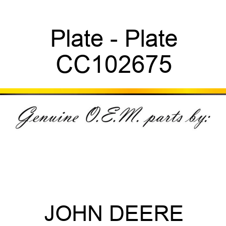 Plate - Plate CC102675