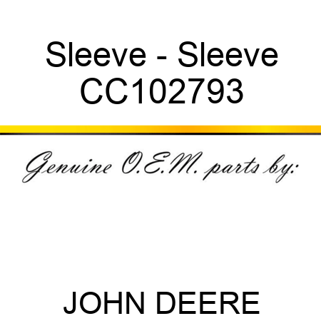 Sleeve - Sleeve CC102793