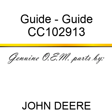 Guide - Guide CC102913
