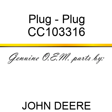 Plug - Plug CC103316