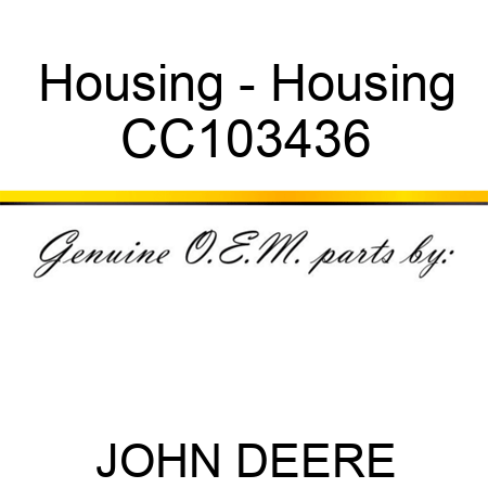 Housing - Housing CC103436