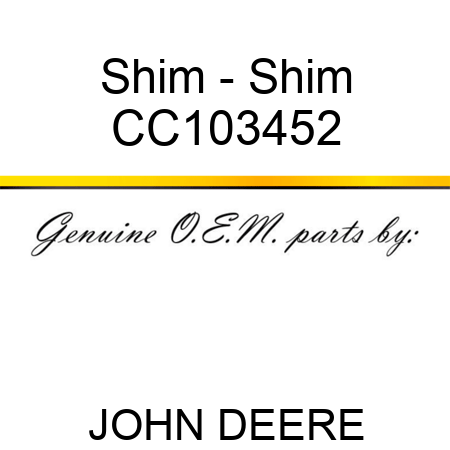Shim - Shim CC103452