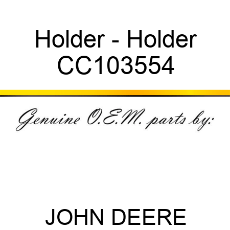 Holder - Holder CC103554