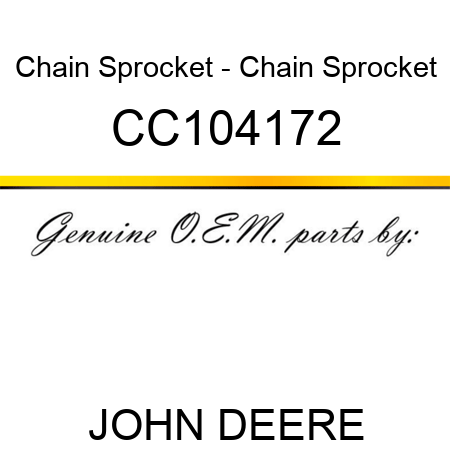 Chain Sprocket - Chain Sprocket CC104172