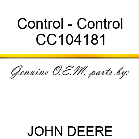 Control - Control CC104181