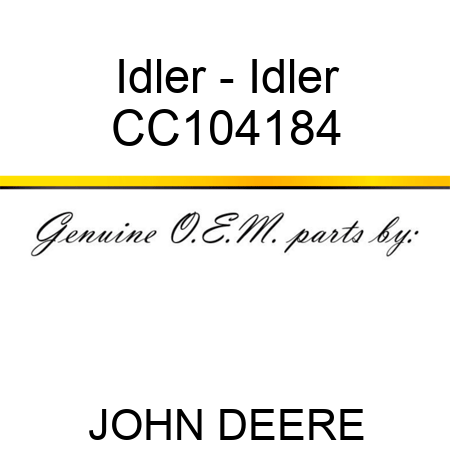 Idler - Idler CC104184