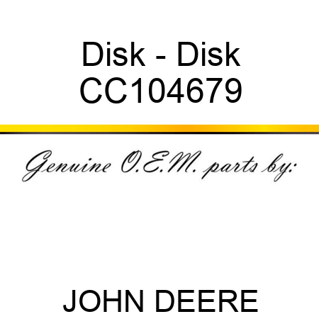 Disk - Disk CC104679