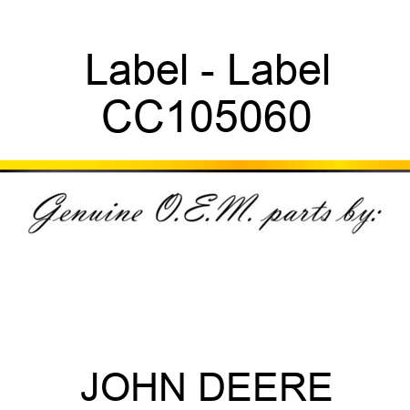 Label - Label CC105060