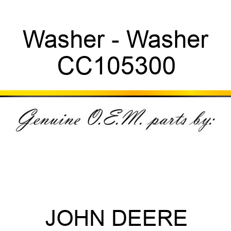 Washer - Washer CC105300
