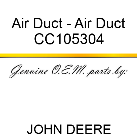 Air Duct - Air Duct CC105304