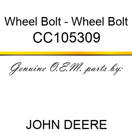 Wheel Bolt - Wheel Bolt CC105309