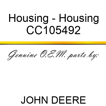 Housing - Housing CC105492