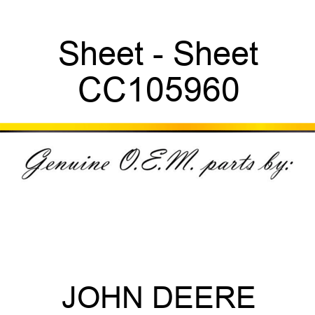 Sheet - Sheet CC105960
