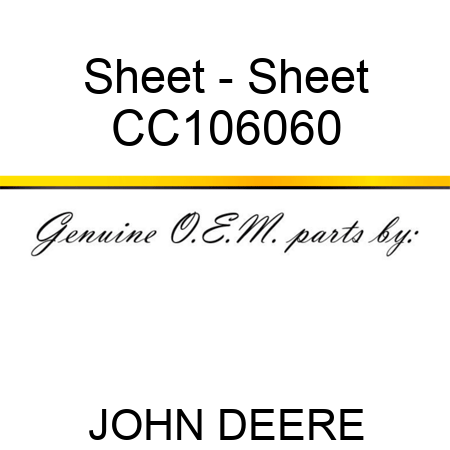 Sheet - Sheet CC106060